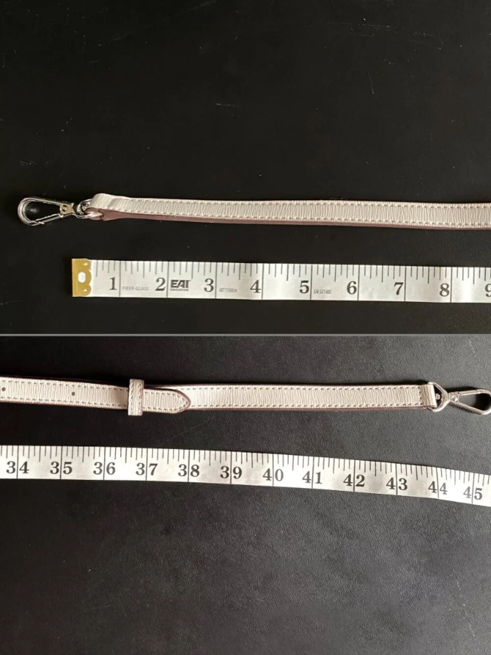 DKNY Ivory Off White Adjustable Shoulder Bag Replacement Strap Silver Tone